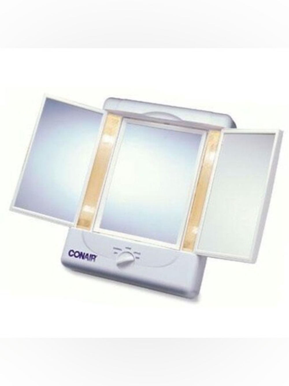 Conair TM7LX Double Sided 4 Temp Lighted Make-Up Mirror 3 Panels 5x Magnify